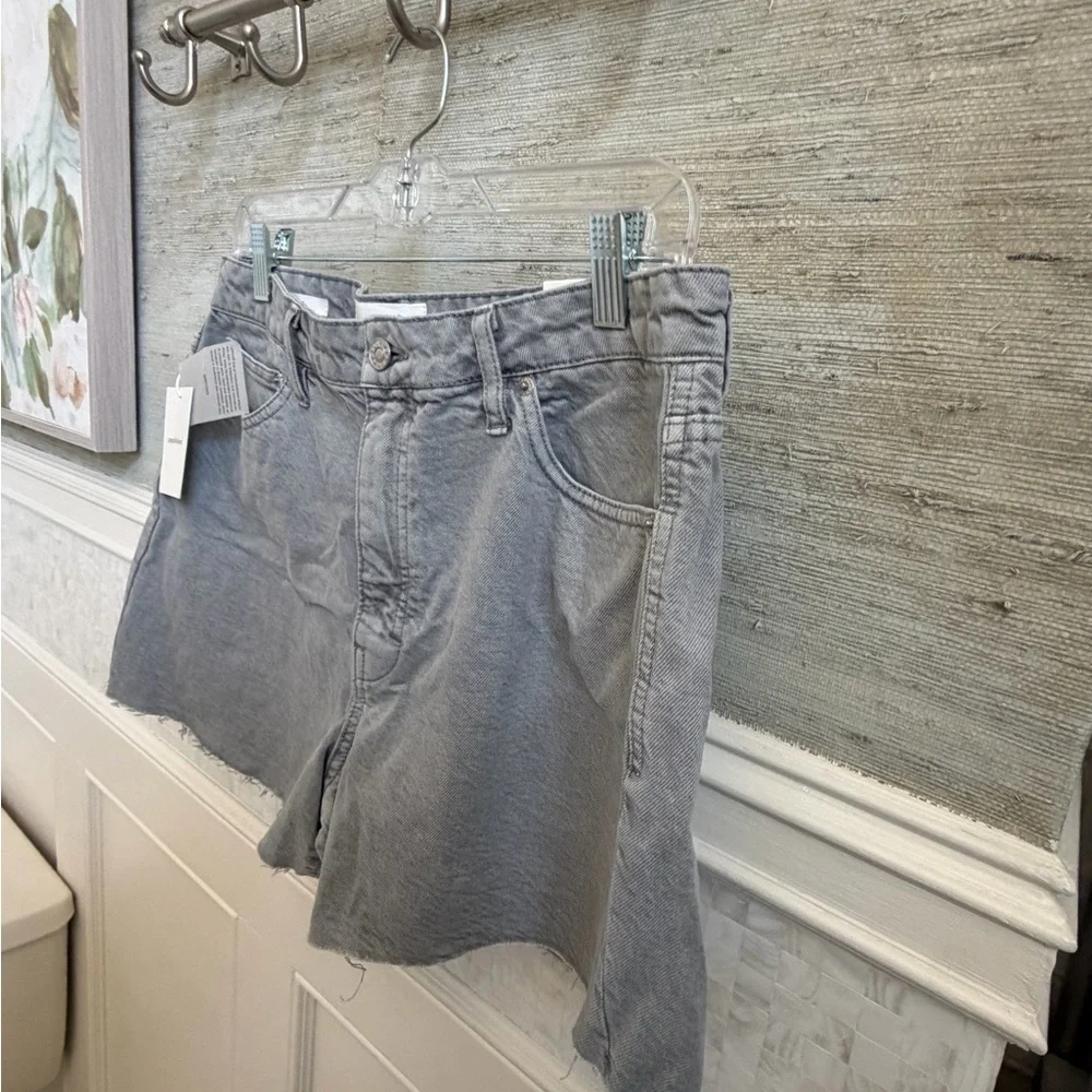 NWT new 31 Anthropologie unpublished emma Gray Denim Jean shorts mom fit - Picture 9 of 17